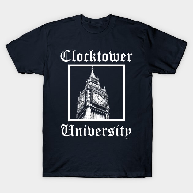 Clocktower University Shirt (Light text, Classic style) T-Shirt by Minimality